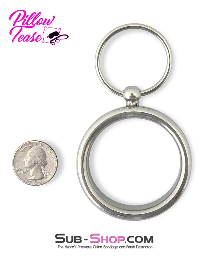 0418M      Lead Me Stainless Steel Cock Ring