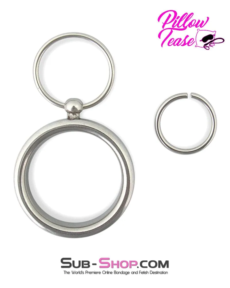 0418M      Lead Me Stainless Steel Cock Ring