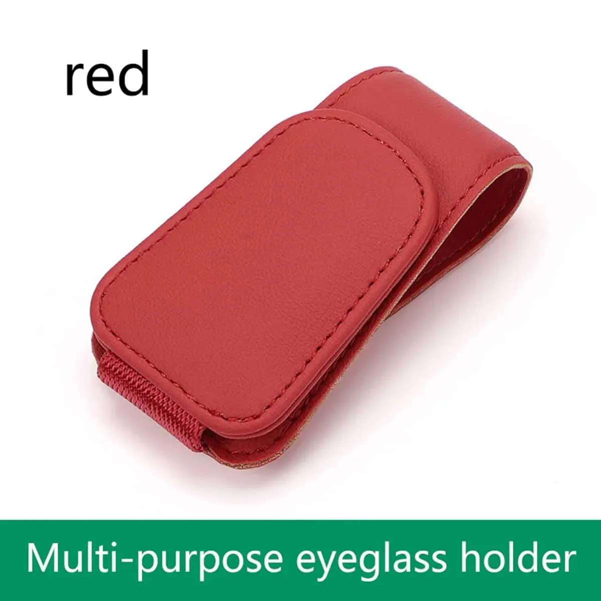 1 piece of sun visor glasses holder in multiple colors, first-layer calfskin glasses holder, suitable for storing sunglasses and