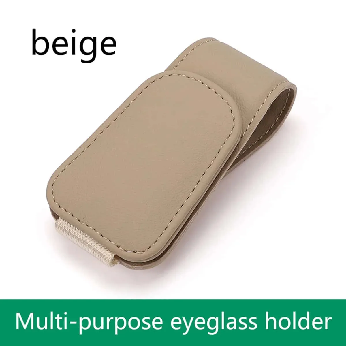 1 piece of sun visor glasses holder in multiple colors, first-layer calfskin glasses holder, suitable for storing sunglasses and