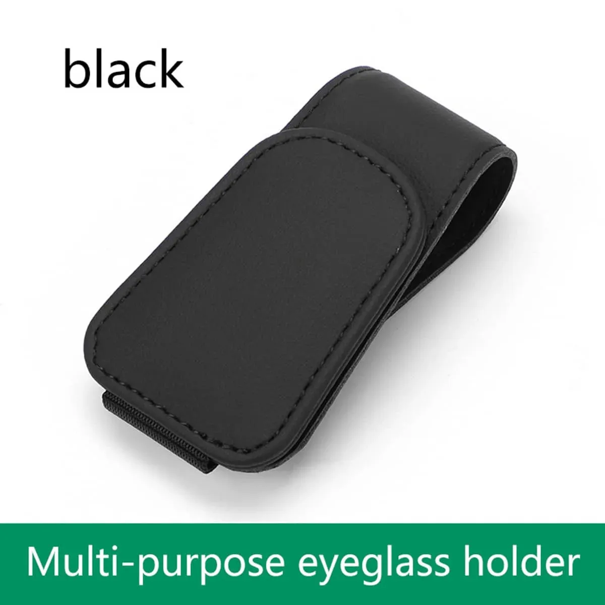 1 piece of sun visor glasses holder in multiple colors, first-layer calfskin glasses holder, suitable for storing sunglasses and