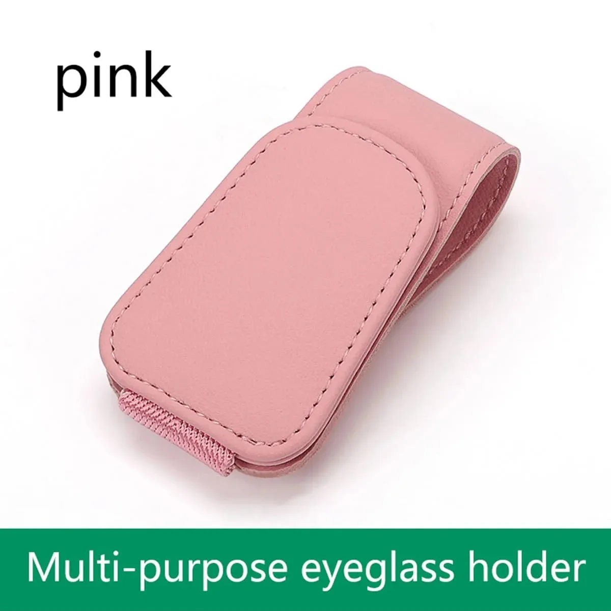 1 piece of sun visor glasses holder in multiple colors, first-layer calfskin glasses holder, suitable for storing sunglasses and