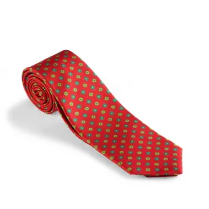 100% Red Silk Tie