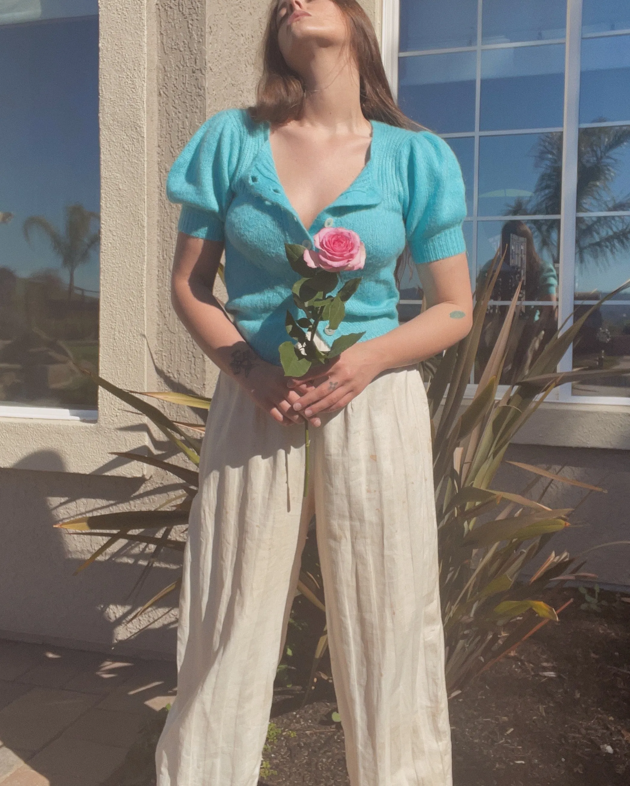 1930s Angora Fuzzy Knit Sweater