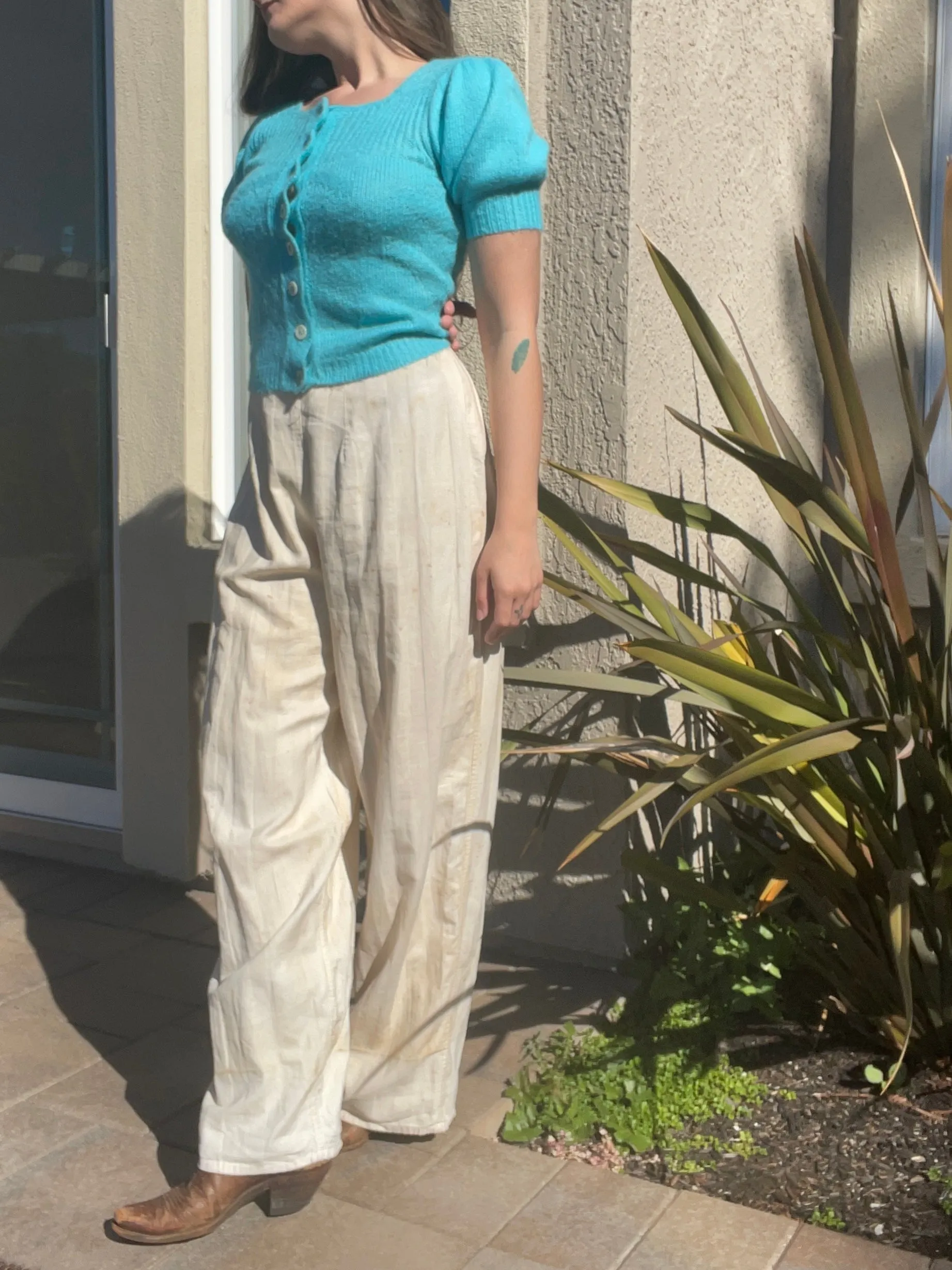 1930s Angora Fuzzy Knit Sweater
