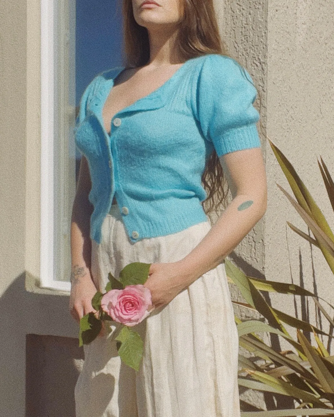 1930s Angora Fuzzy Knit Sweater