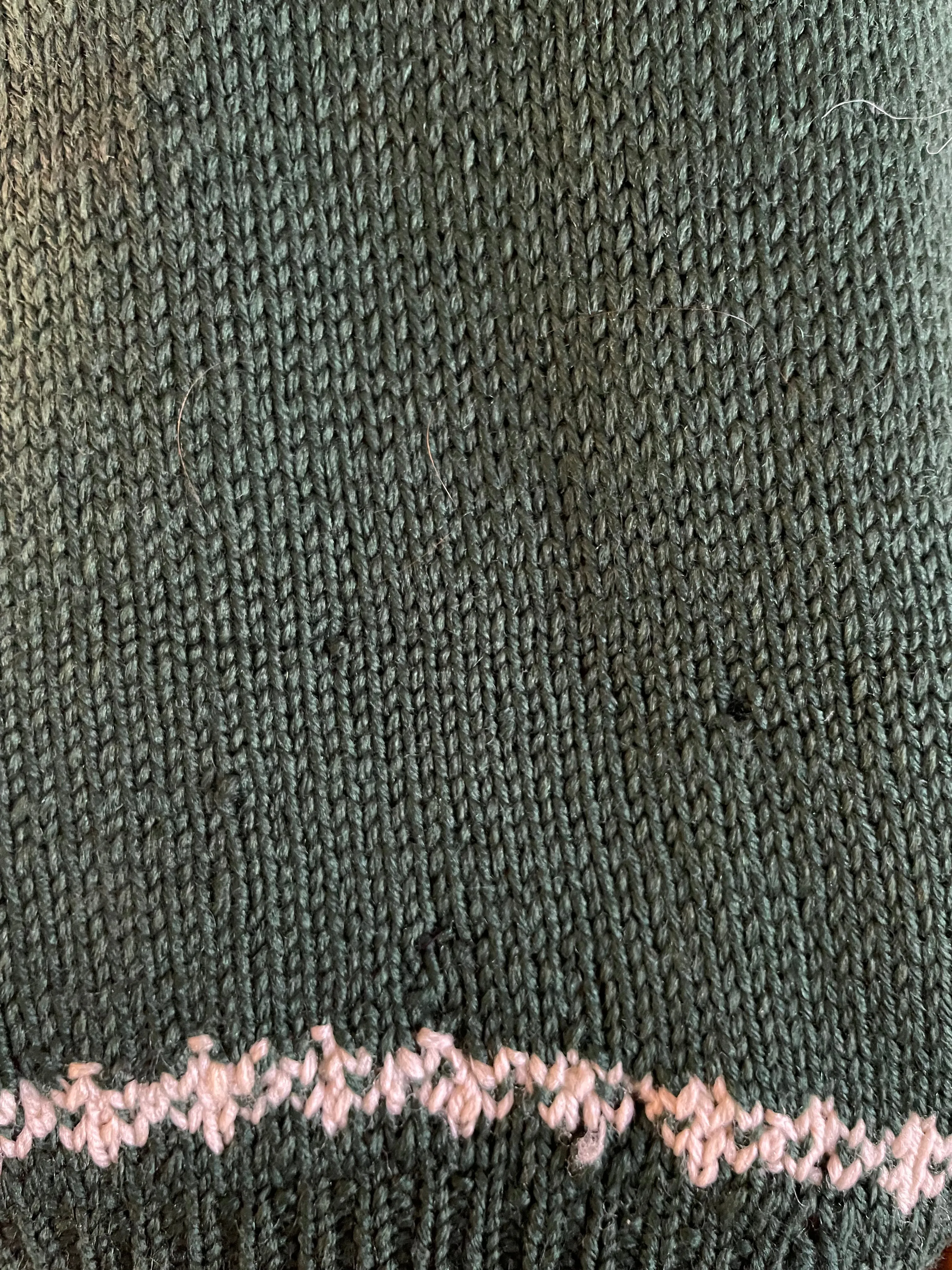 1940s Novelty Wool Cropped Knit Sweater