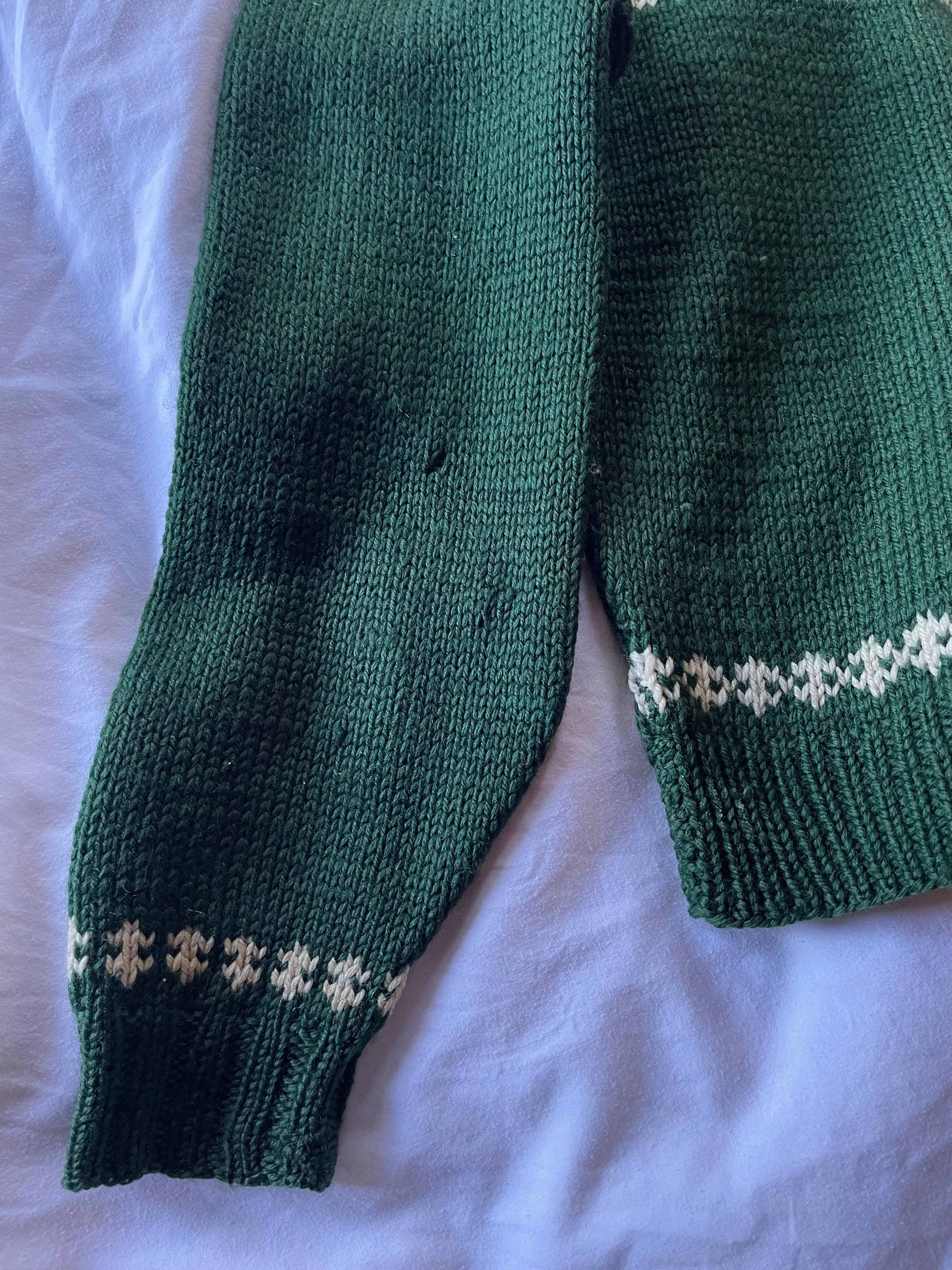 1940s Novelty Wool Cropped Knit Sweater