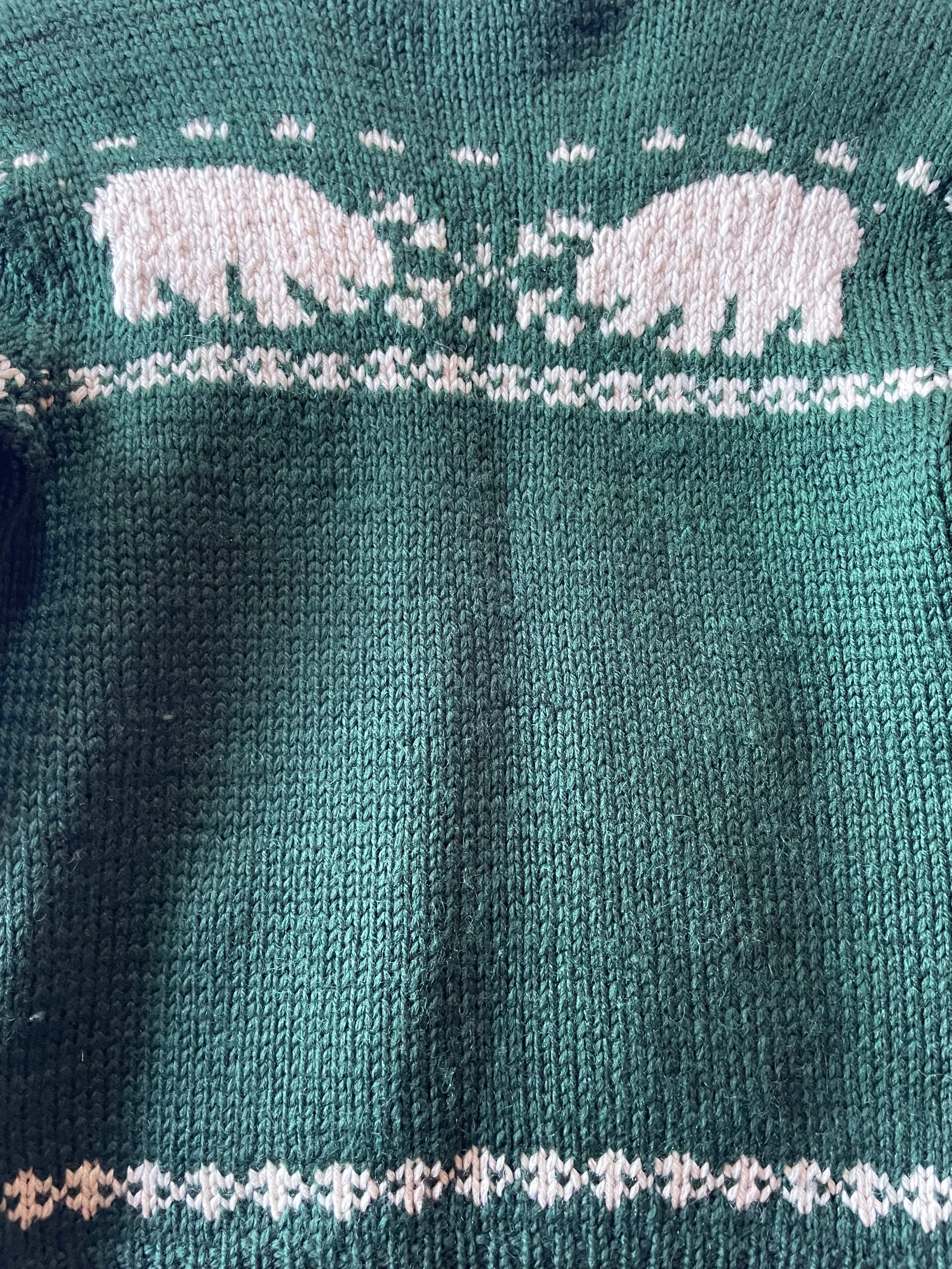 1940s Novelty Wool Cropped Knit Sweater
