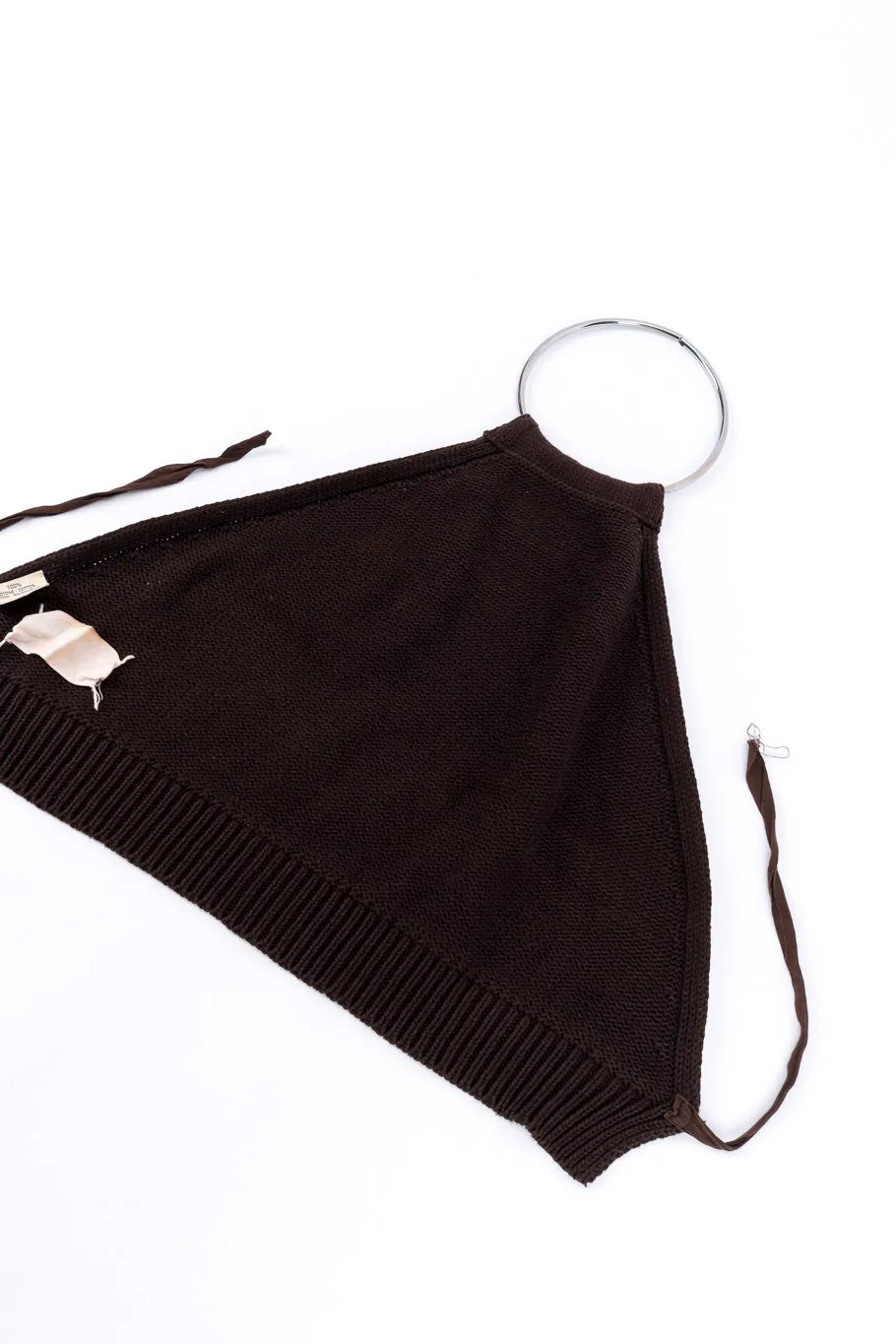 1996 S/S Knit Ring Collar Halter Top