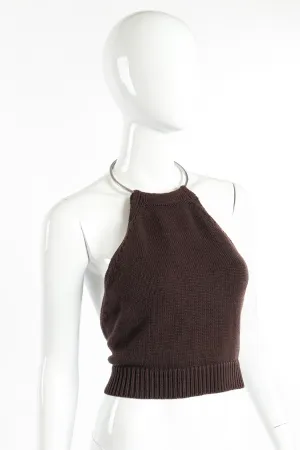 1996 S/S Knit Ring Collar Halter Top
