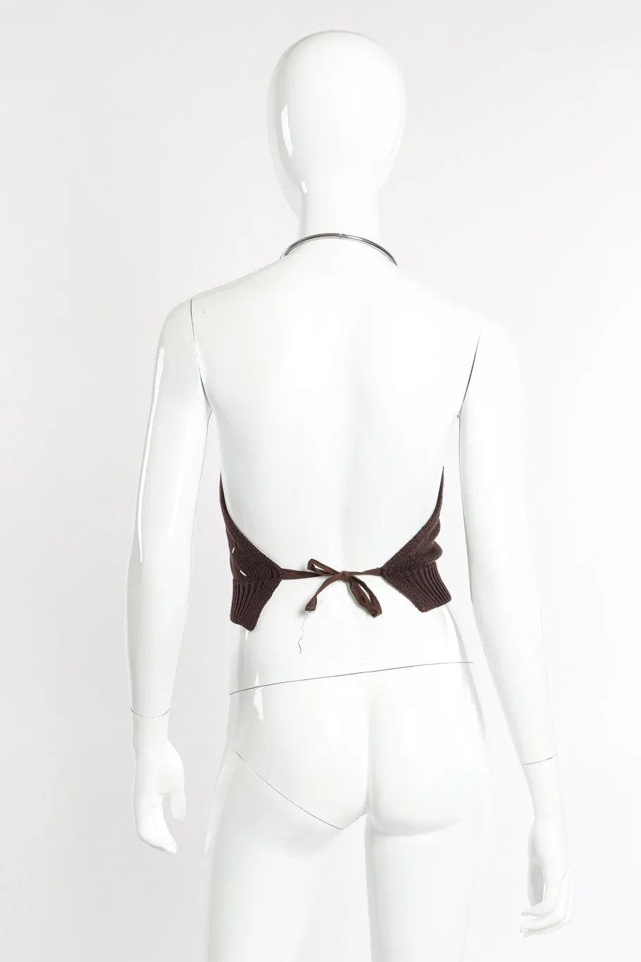 1996 S/S Knit Ring Collar Halter Top