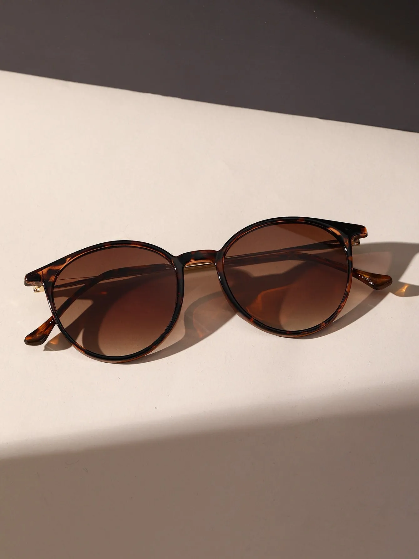 1pc Leopard Tinted Lens Vintage Sunglasses