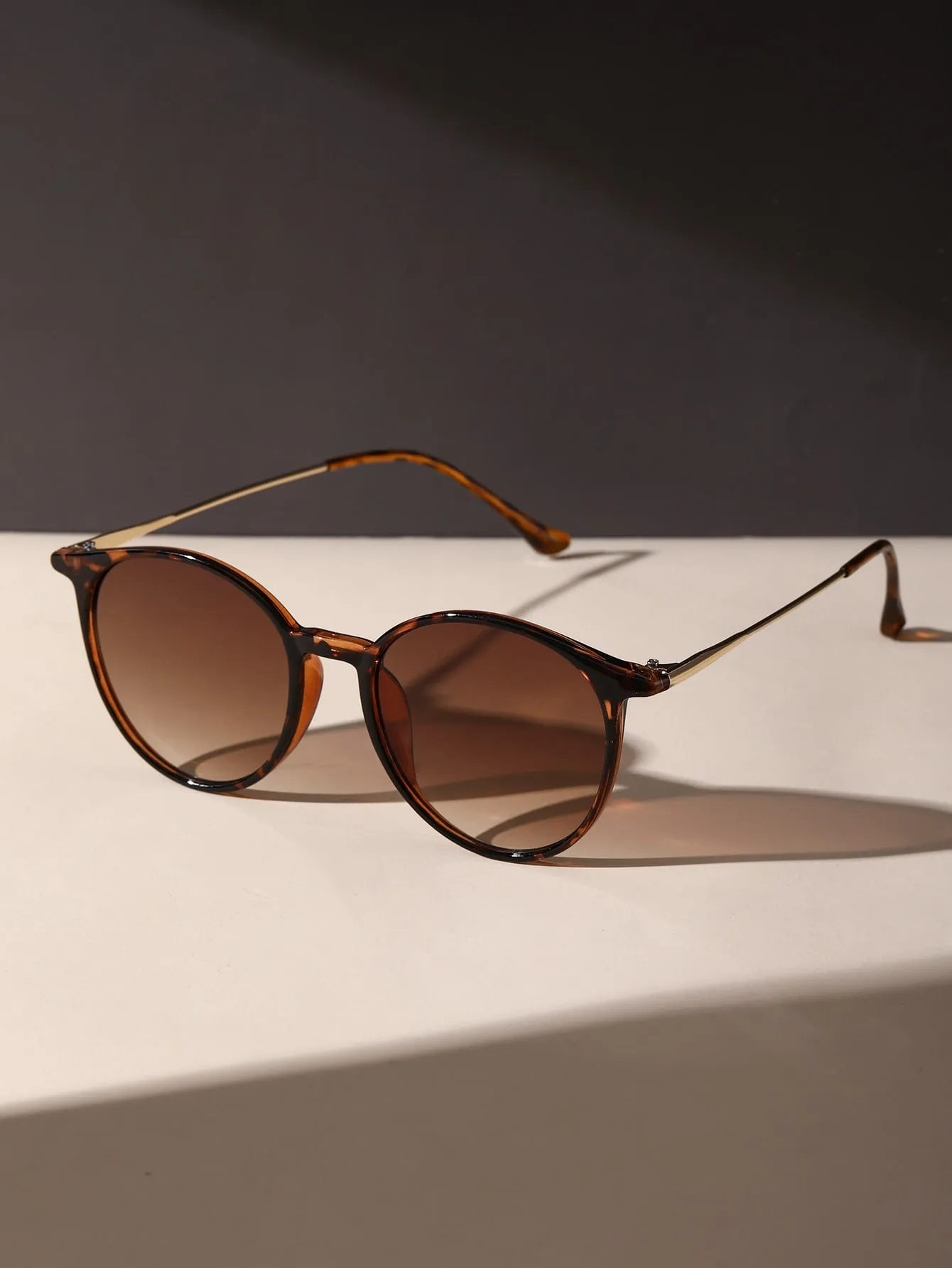1pc Leopard Tinted Lens Vintage Sunglasses