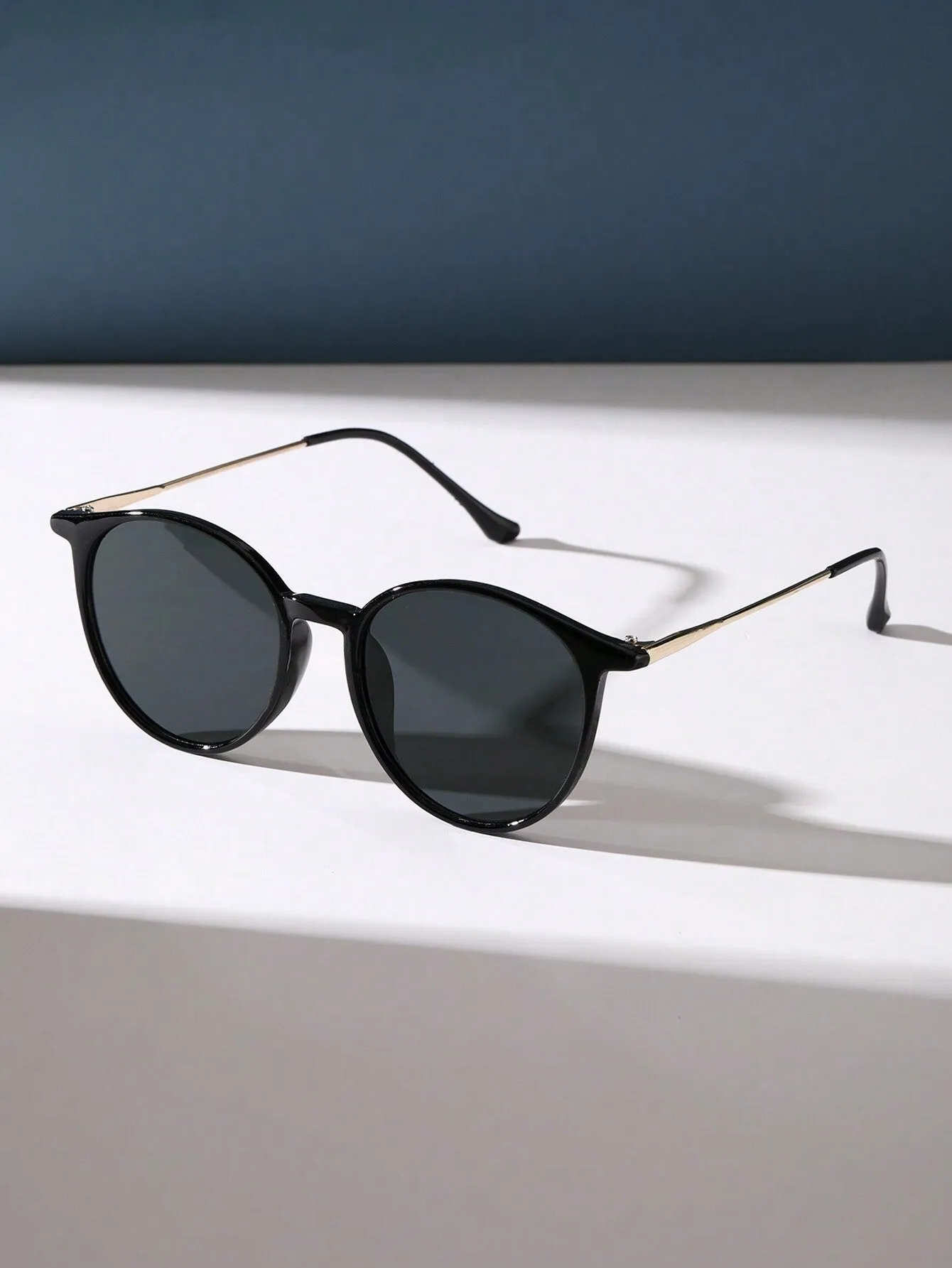 1pc Round Frame Vintage Boho Sunglasses