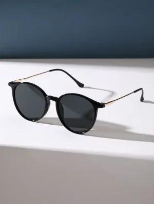 1pc Round Frame Vintage Boho Sunglasses