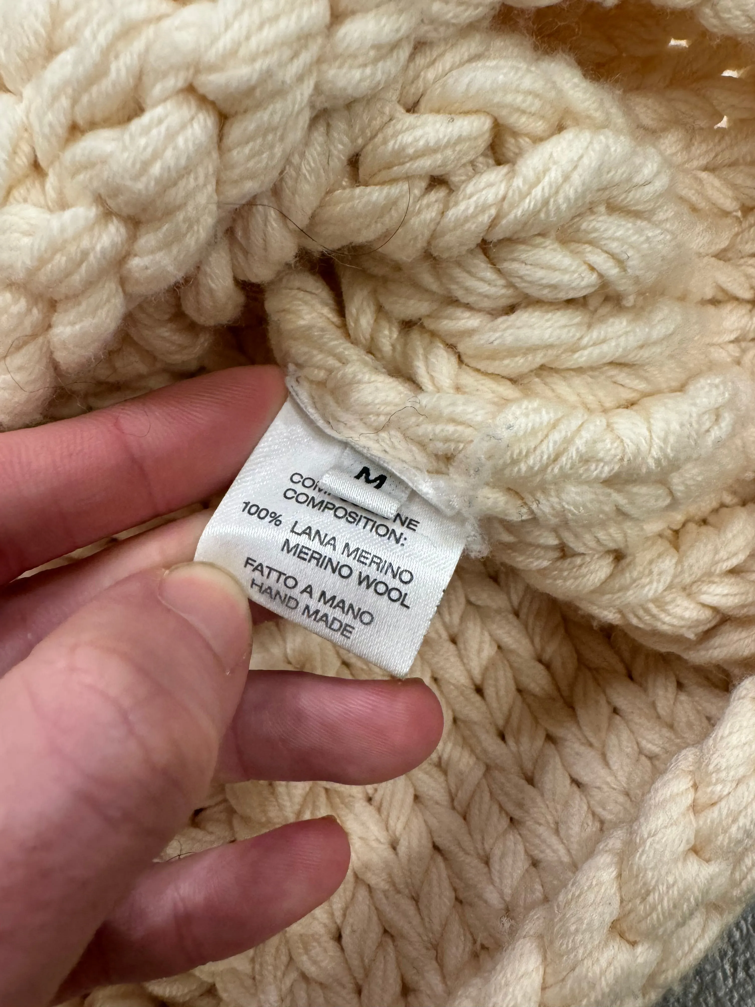 2000s Alexander McQueen hand made thick asymmetrical knit
