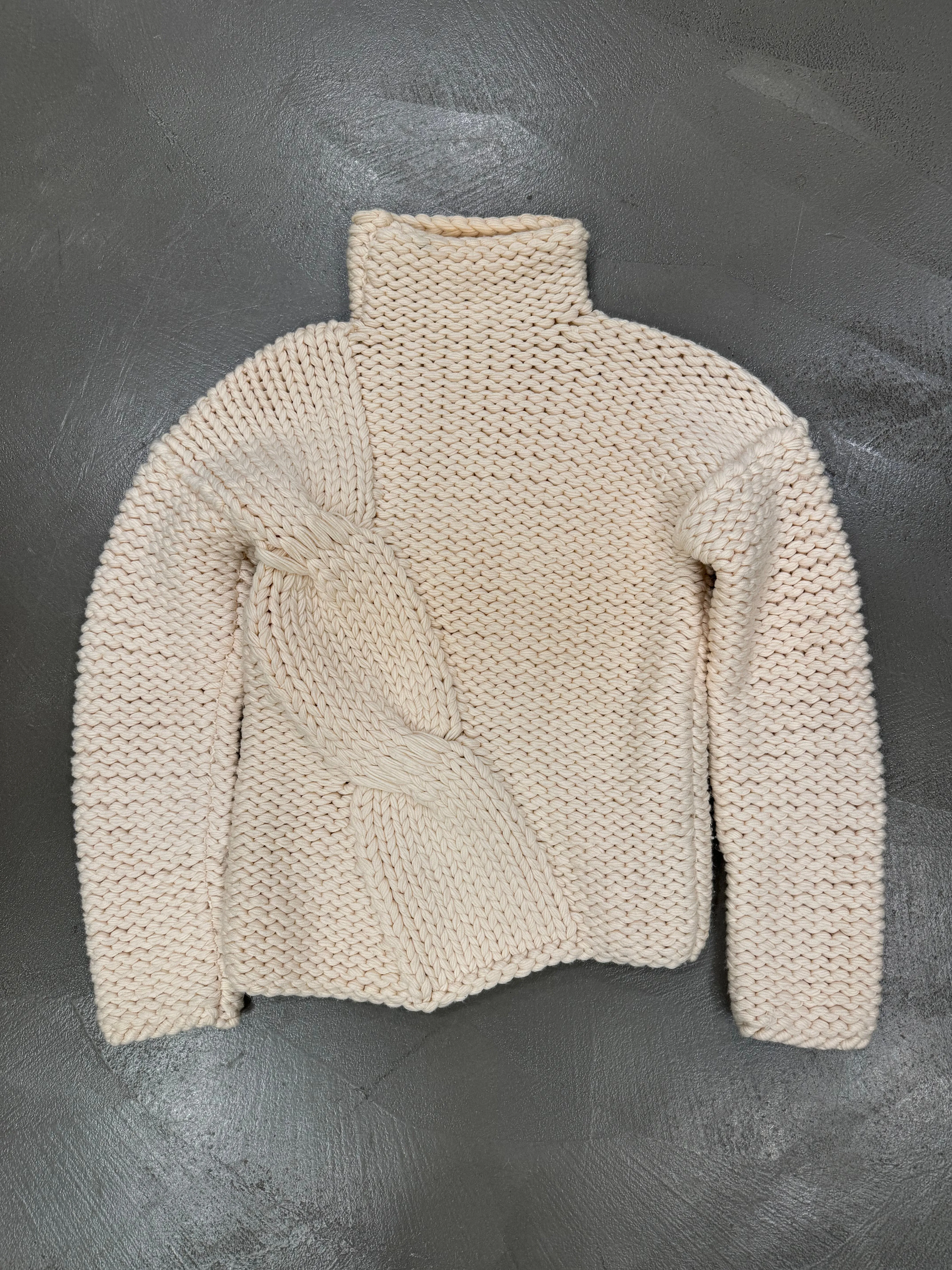 2000s Alexander McQueen hand made thick asymmetrical knit