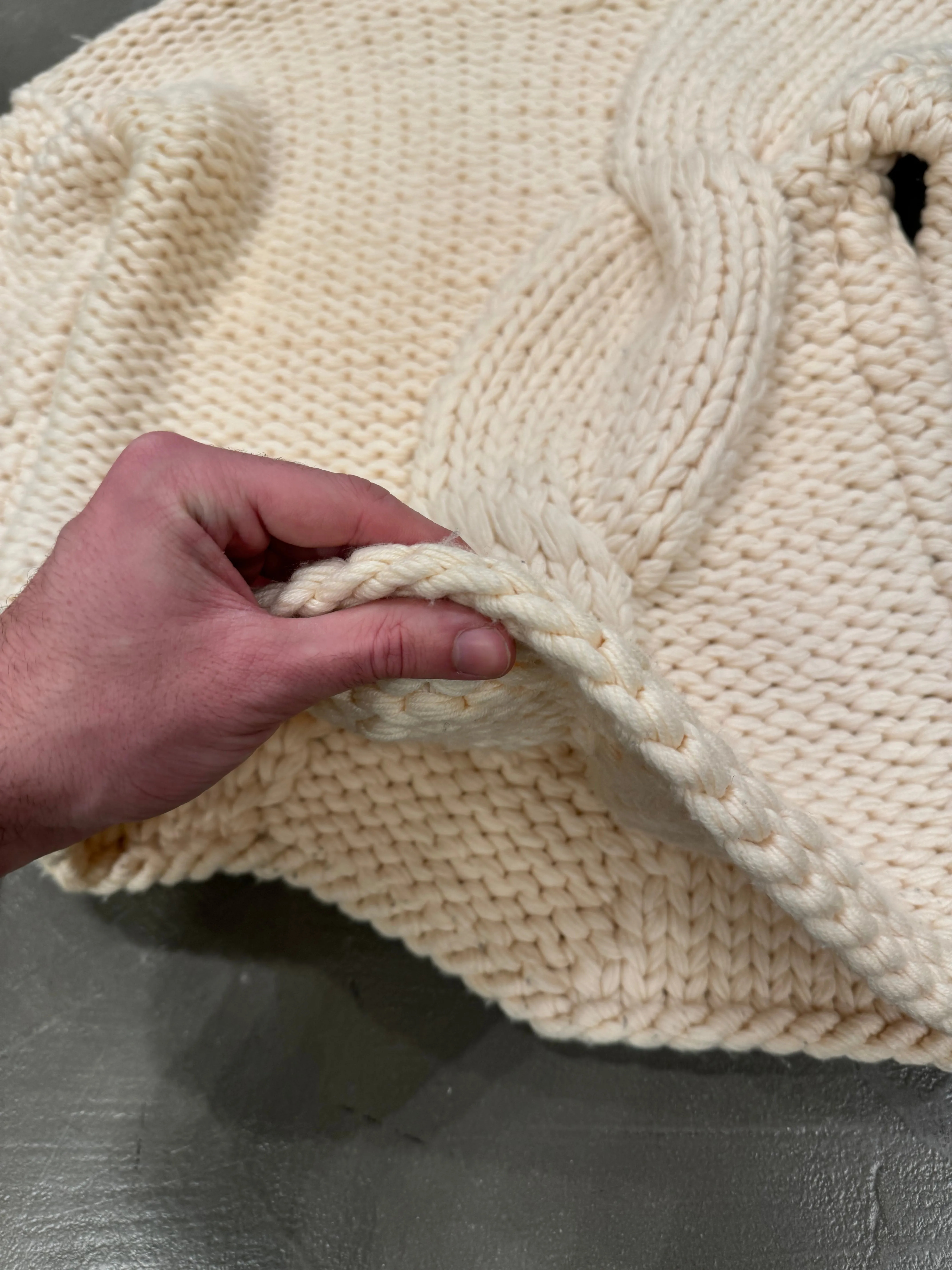 2000s Alexander McQueen hand made thick asymmetrical knit