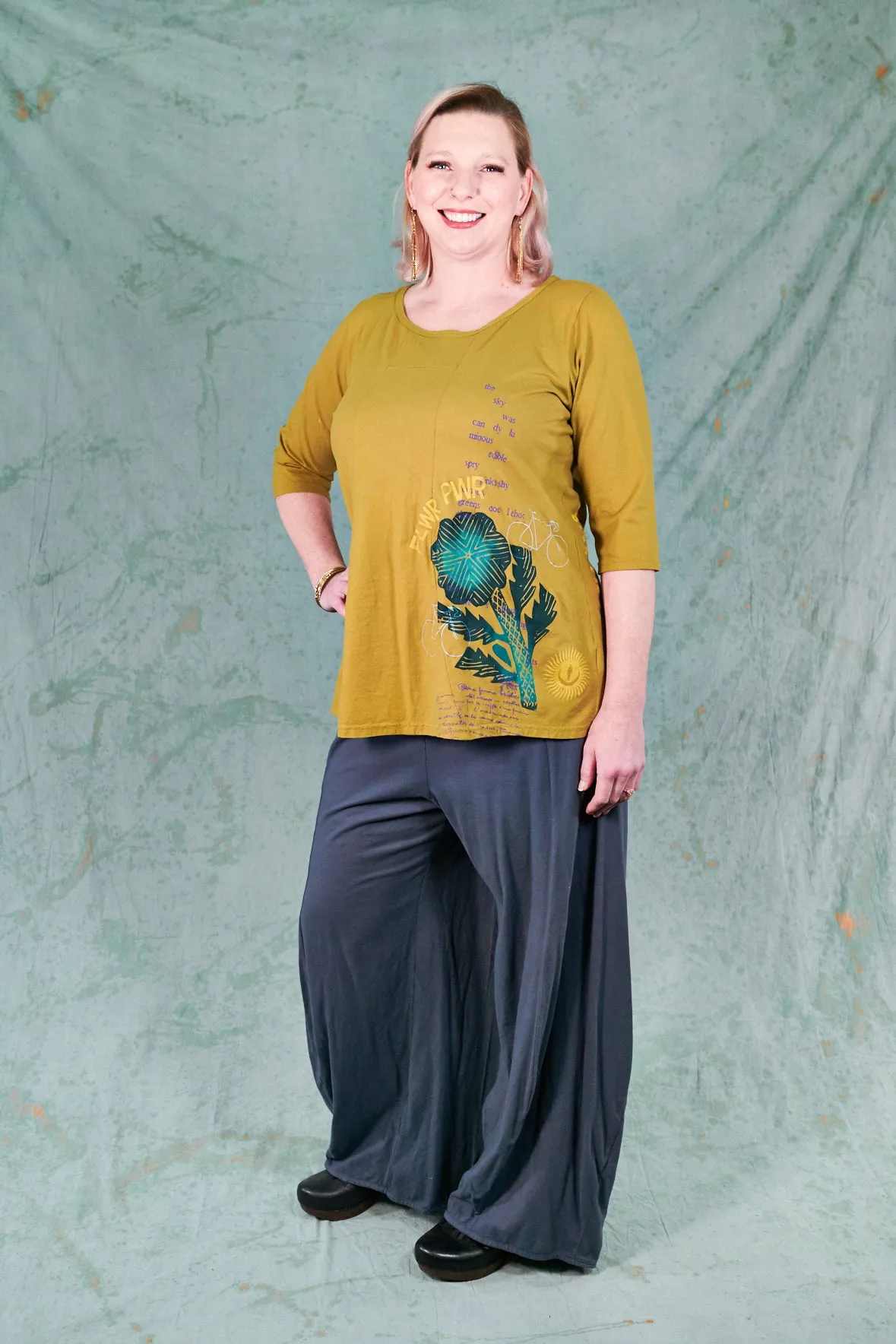 3142 Organic Billow Lounge Pant-Shadow-U