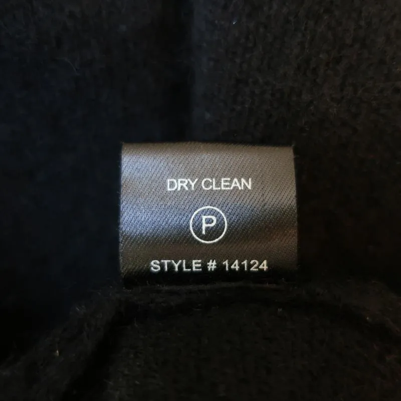 360 Cashmere Pointed-Hem Sweater Black Size Medium Dolman Sleeve Pullover