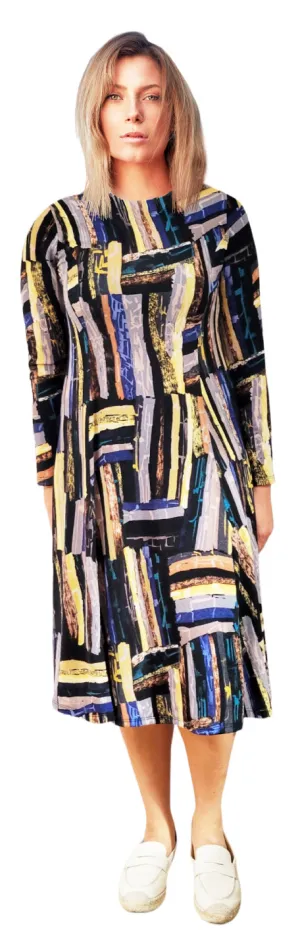 Abstract Flowy Dress