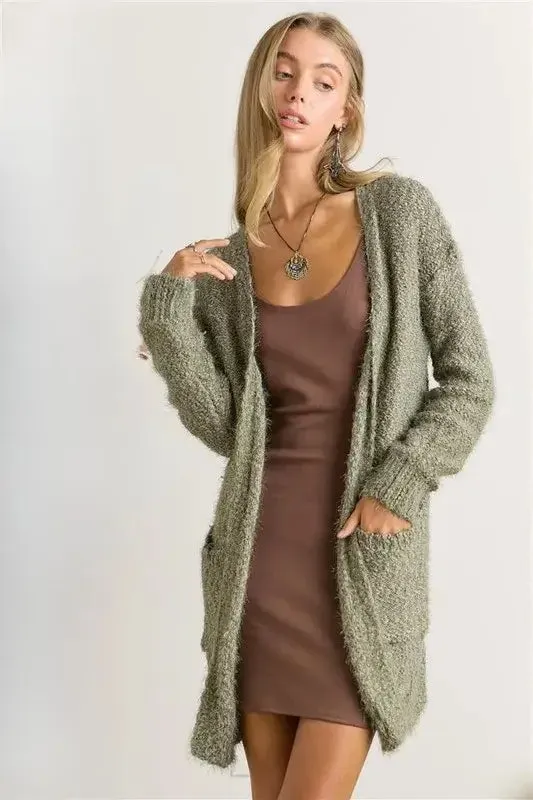 ADORA Comfy Fuzzy Sweater Cardigan
