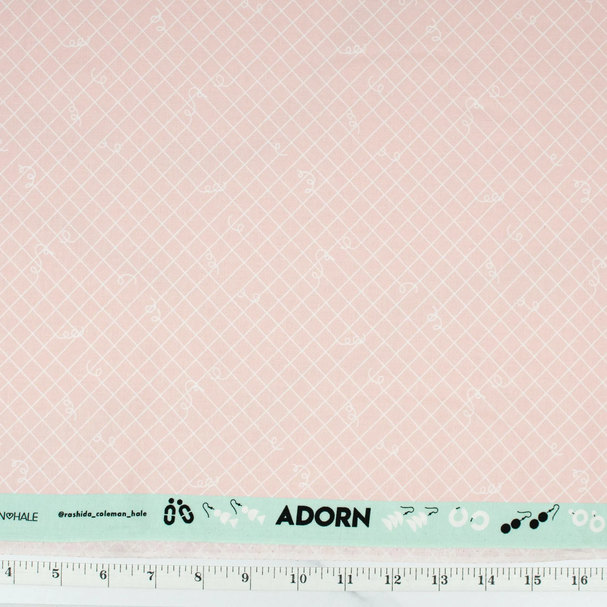 Adorn by Rashida Coleman Hale - Pale Pink Broken Ties Blend 3/8"