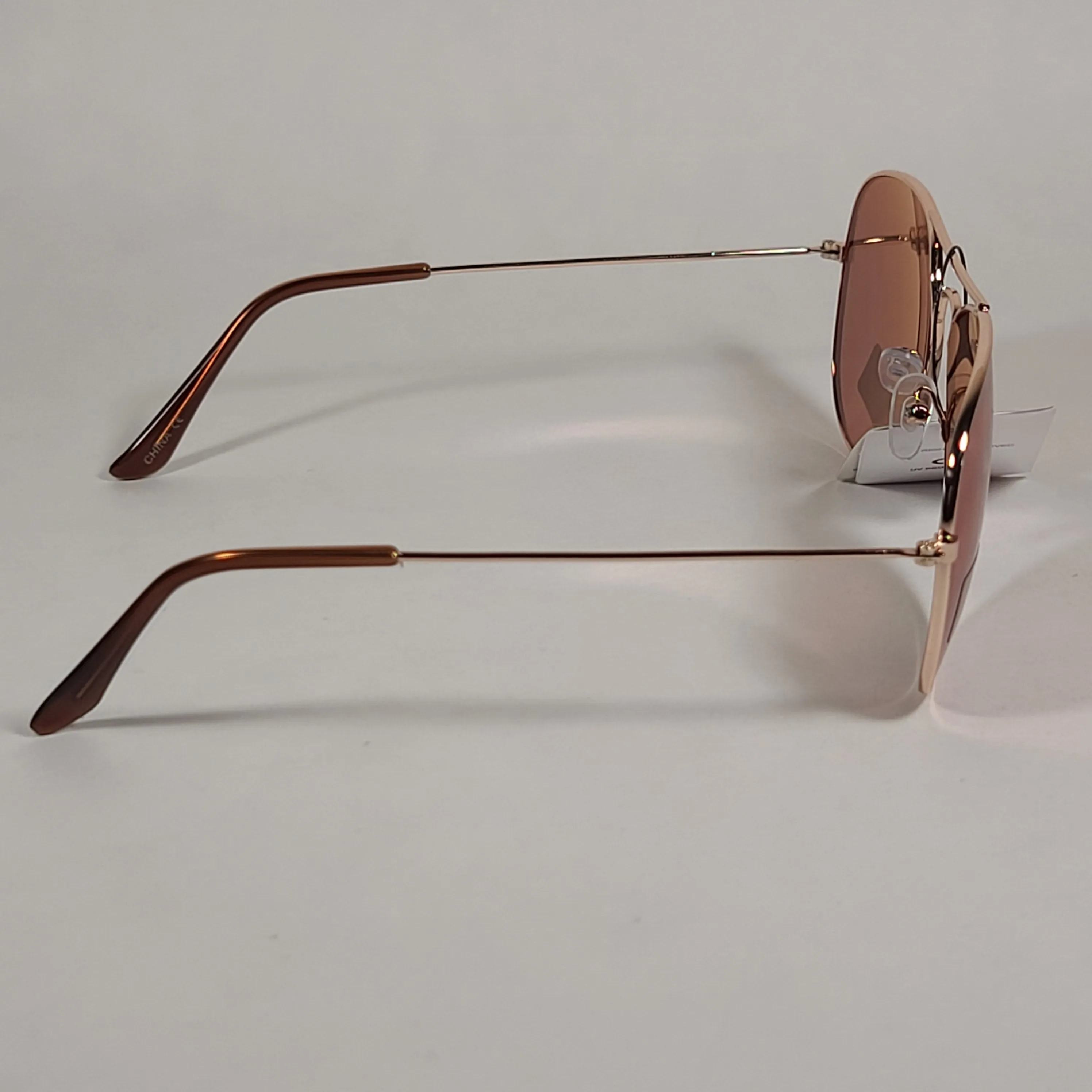Air Force TOP ACE Aviator Sunglasses Rose Gold Wire Metal Frame Rose Flash Lens