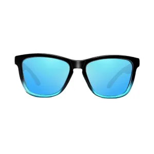 ALC FADE POLARIZED SUNGLASSES - BLACK/CLEAR FRAME / MIRROR BLUE LENS