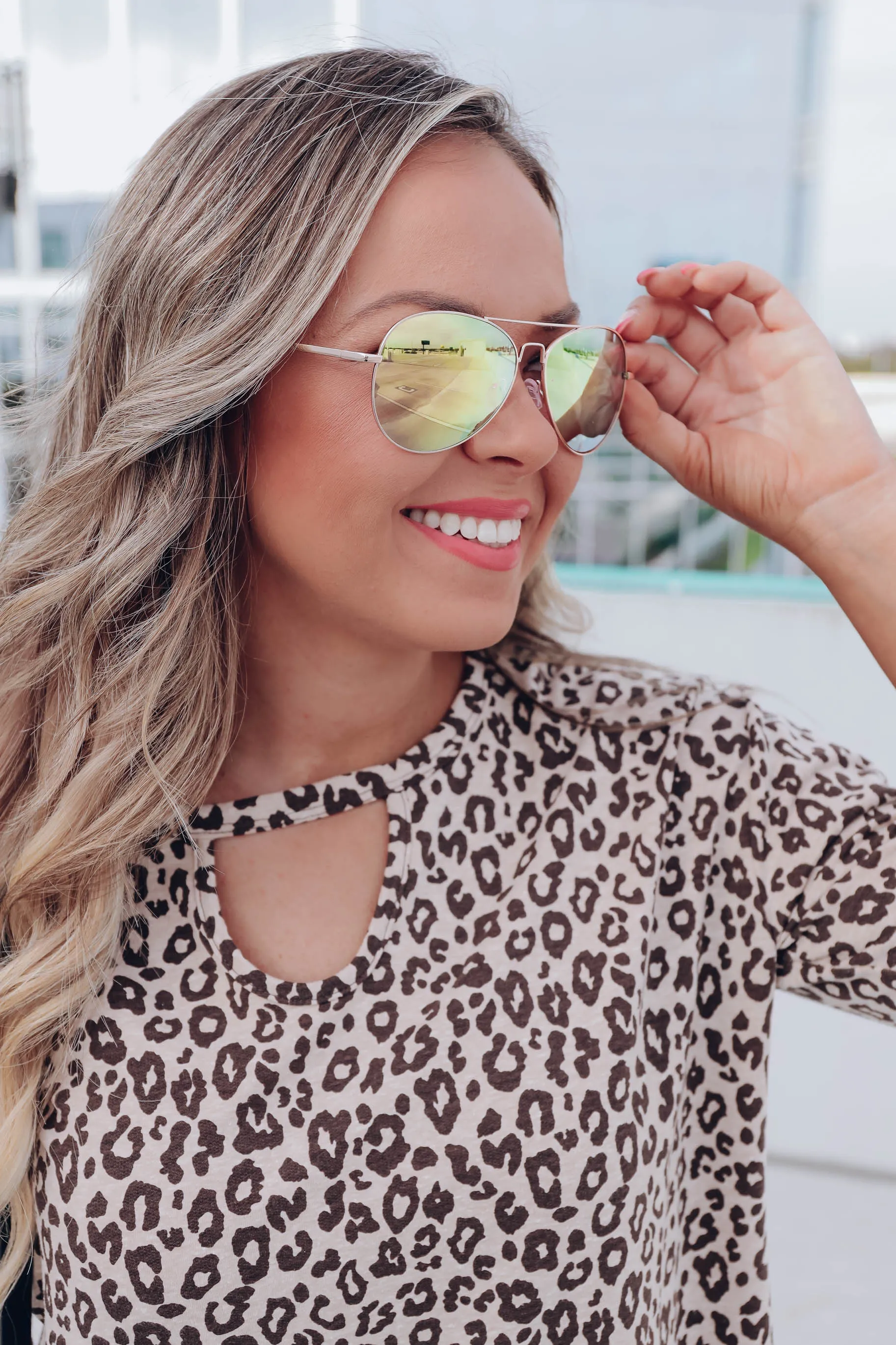 All About Aviator Sunglasses - Blue x Green
