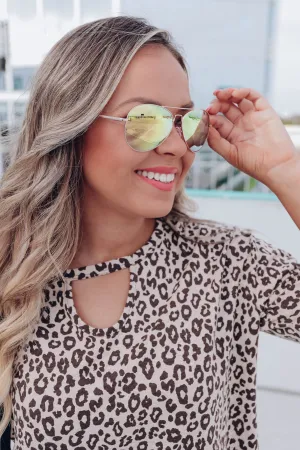All About Aviator Sunglasses - Blue x Green