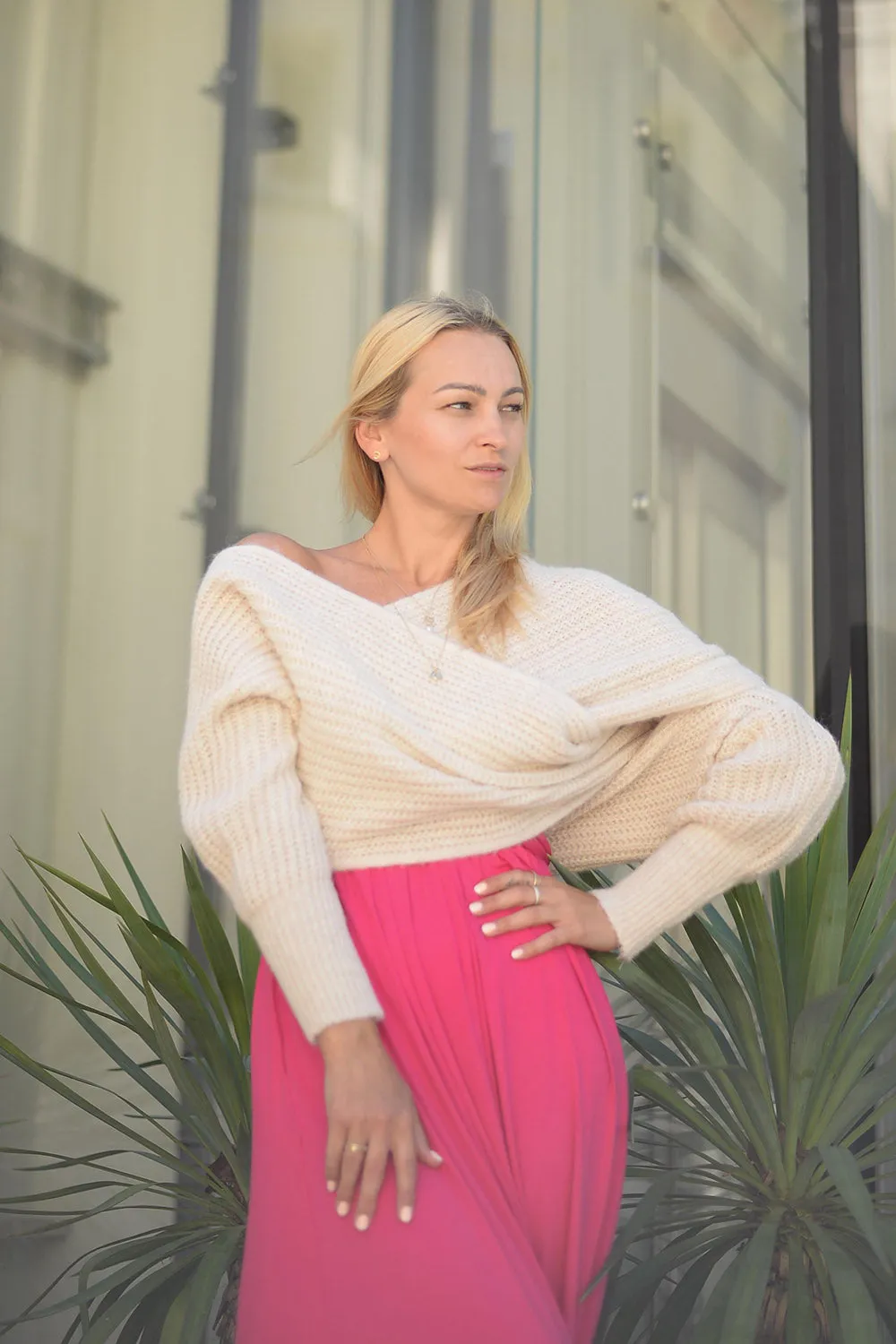 Almond Milk multiway sweater jacket