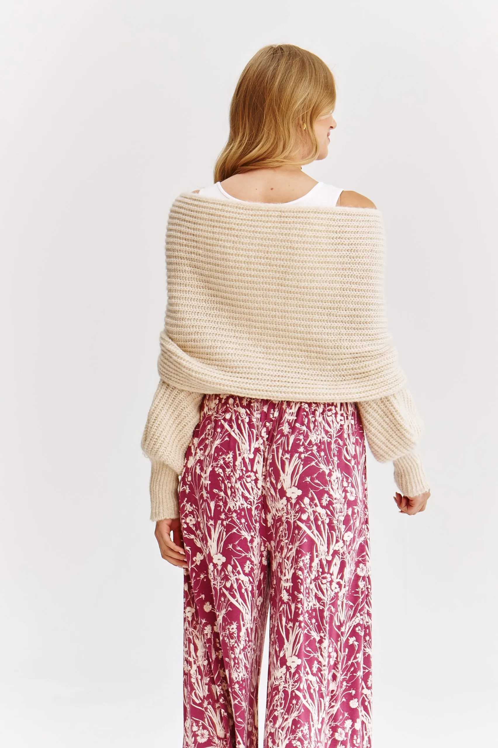 Almond Milk multiway sweater jacket