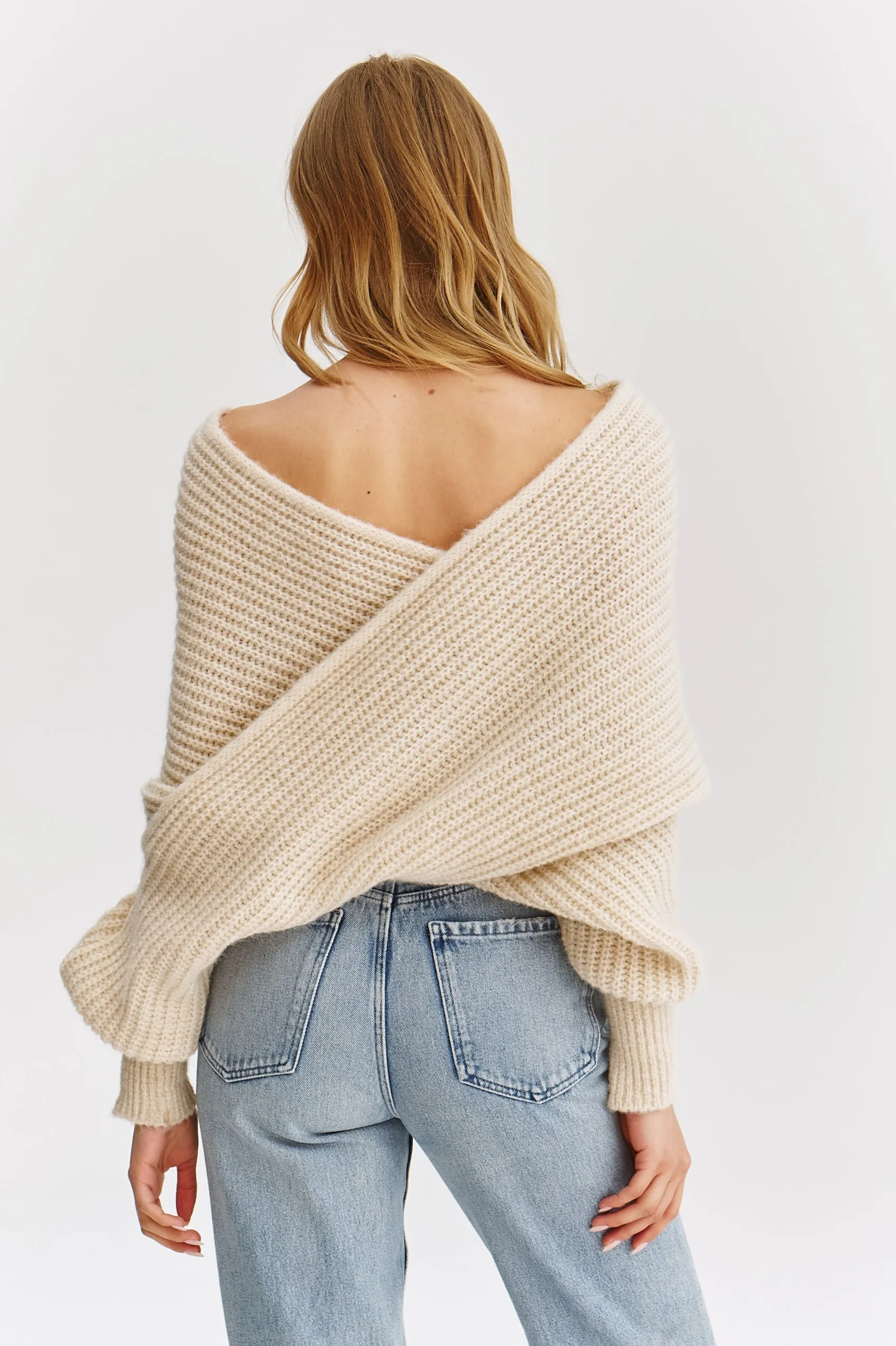 Almond Milk multiway sweater jacket
