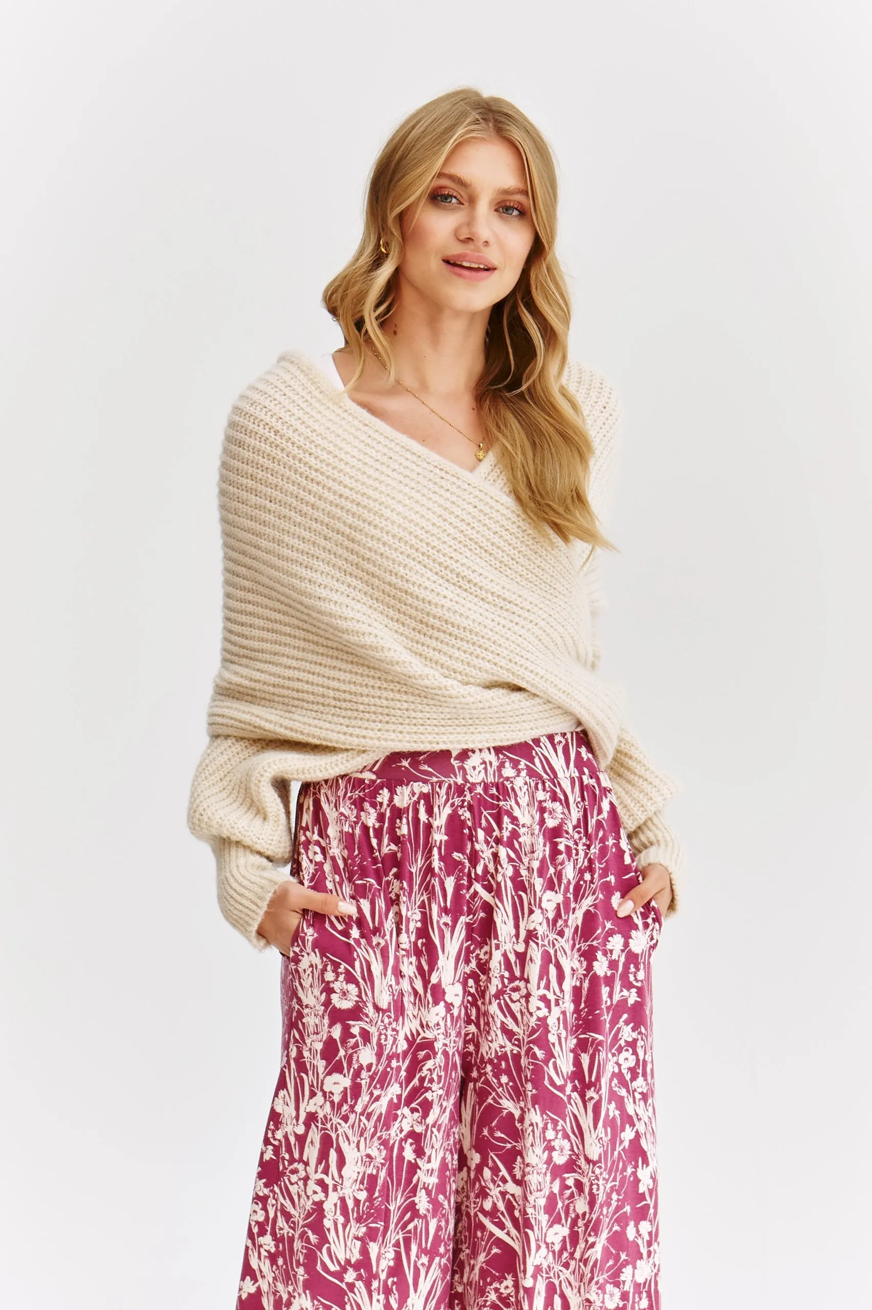 Almond Milk multiway sweater jacket