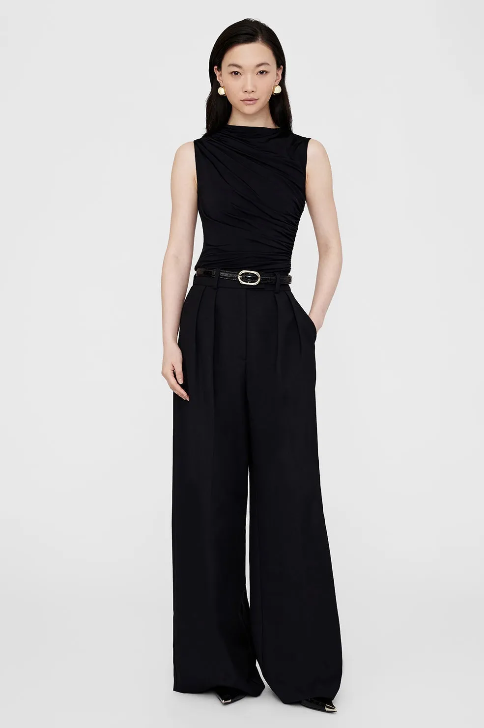 Anine Bing Lucia Top in Black