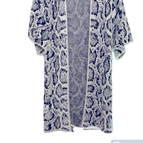 Anthropologie Akemi and Kin Sigrid Python Print Duster  Cardigan Sweater