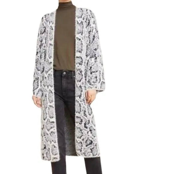 Anthropologie Akemi and Kin Sigrid Python Print Duster  Cardigan Sweater