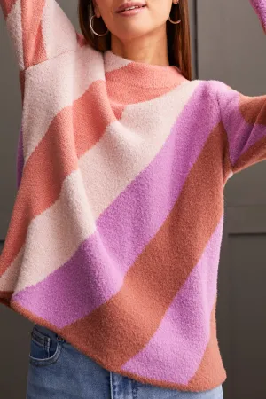 Apricot Mist Mock Neck Sweater