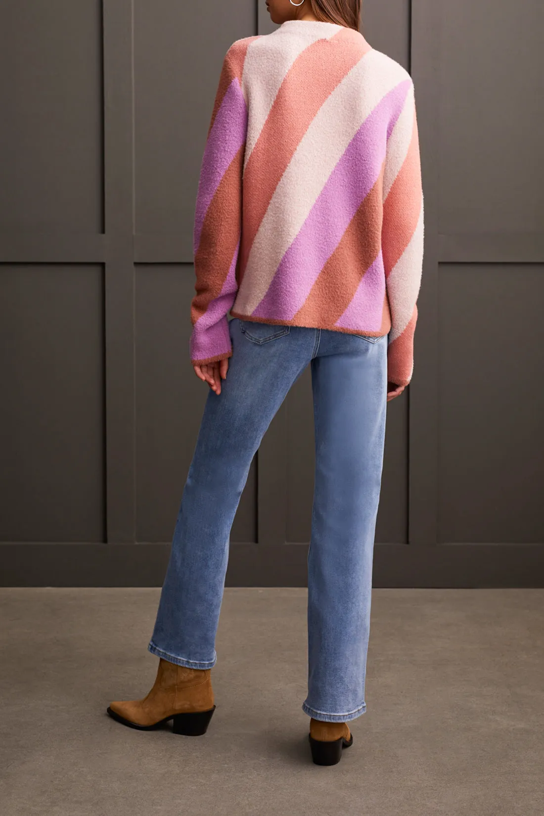 Apricot Mist Mock Neck Sweater