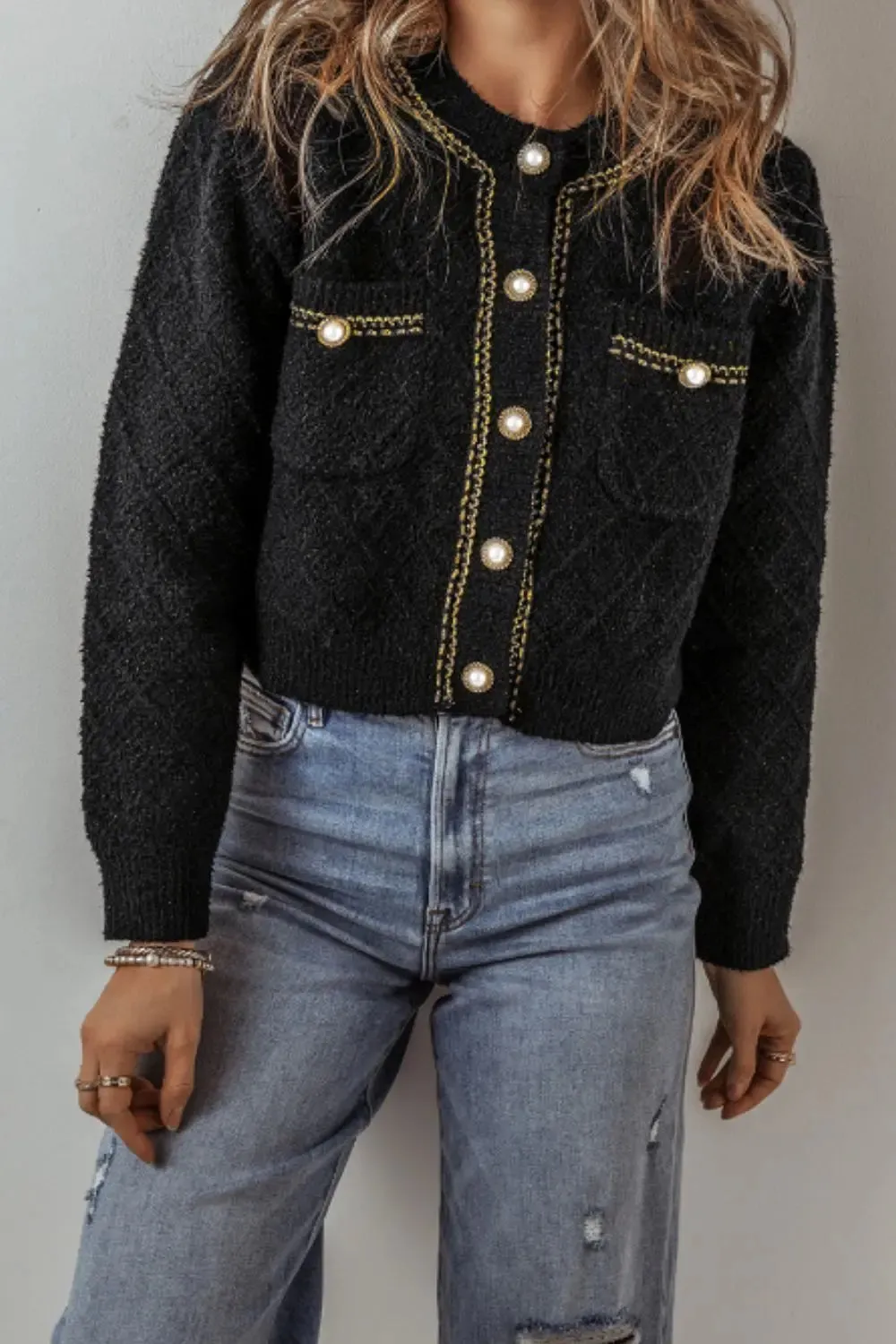 'Arabelle' Tweed Knit Sweater