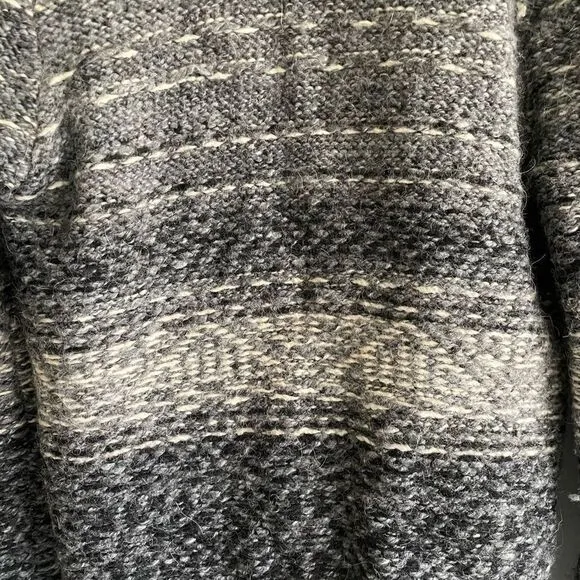 ARITZIA Wilfred Wool Alpaca Chunky Knit Toggle Button Cardigan Sweater Gray L