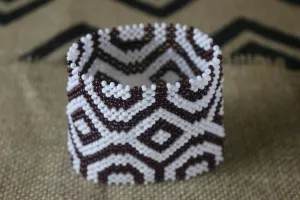 Art# K70  3.5  inch Original Kayapo Traditional Peyote stitch Beaded Bracelet from Brazil.