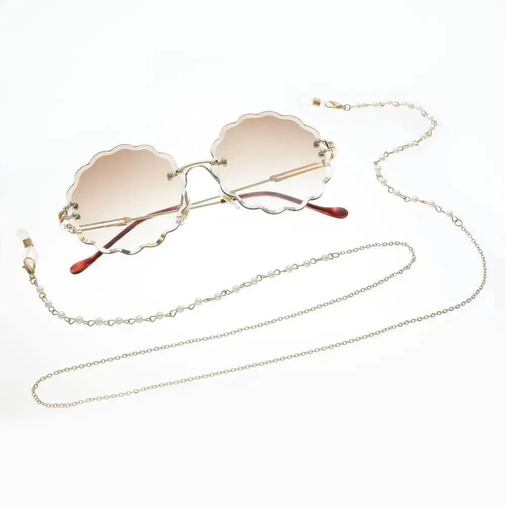 Attractive Glasses Chain for Women Metal Sunglasses Cords Casual Pearl Beaded Eyeglass Chain For  Women