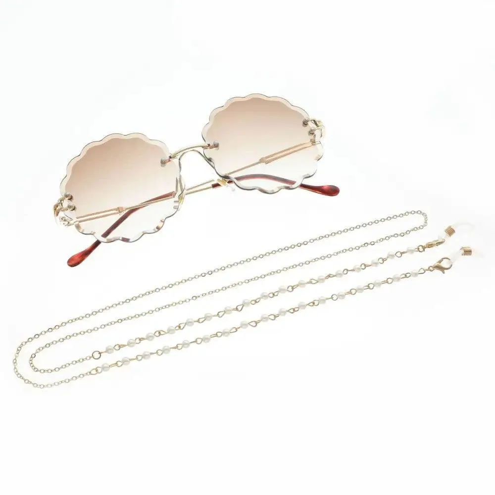 Attractive Glasses Chain for Women Metal Sunglasses Cords Casual Pearl Beaded Eyeglass Chain For  Women