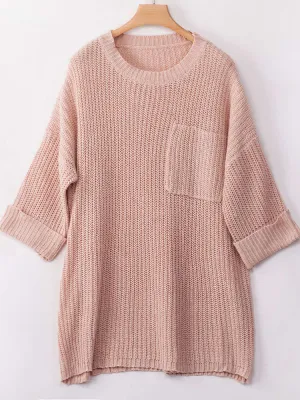 Autumn and Winter Sweater Three-color Long Lazy Wind Knit Sweater
