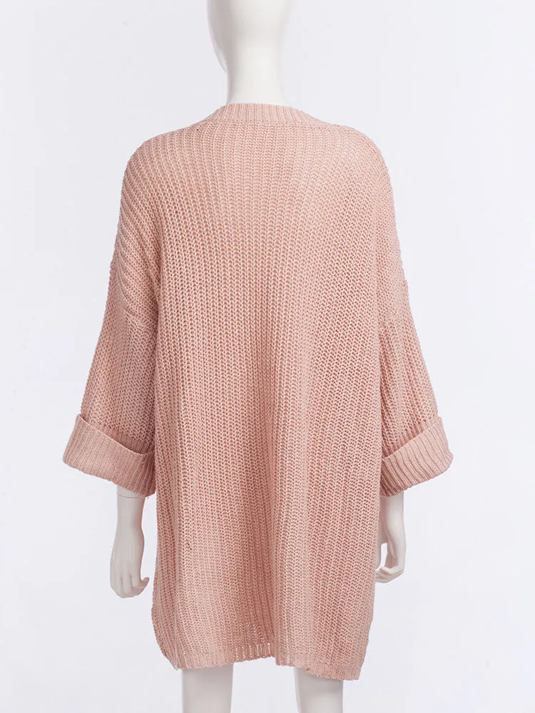 Autumn and Winter Sweater Three-color Long Lazy Wind Knit Sweater