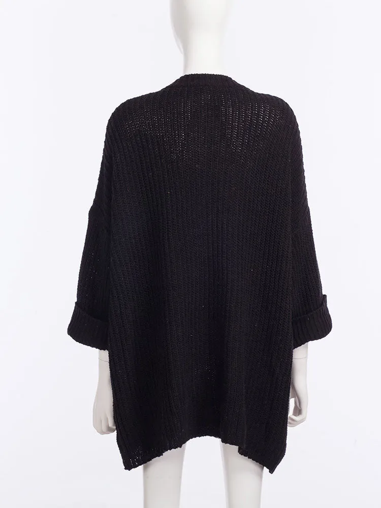 Autumn and Winter Sweater Three-color Long Lazy Wind Knit Sweater