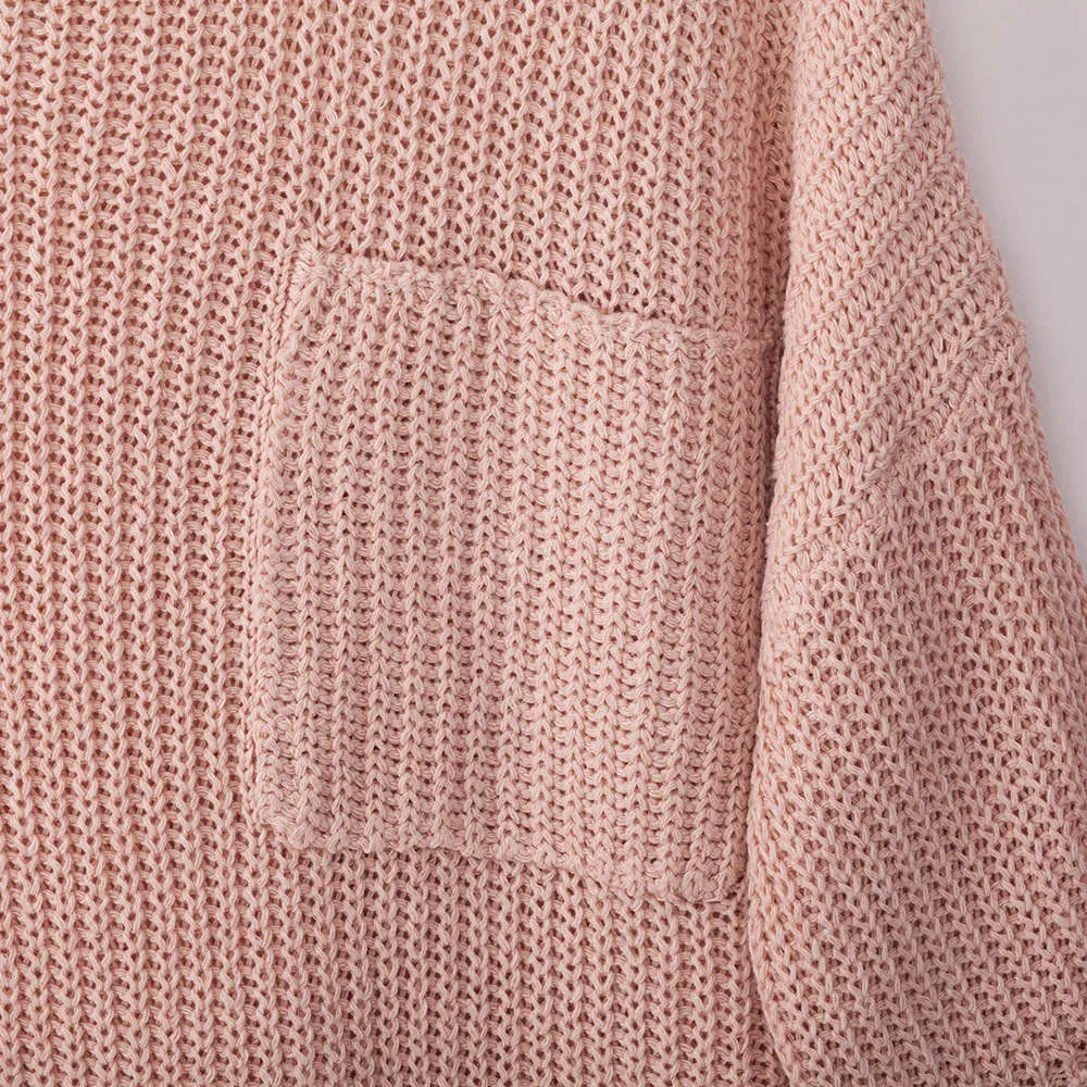 Autumn and Winter Sweater Three-color Long Lazy Wind Knit Sweater